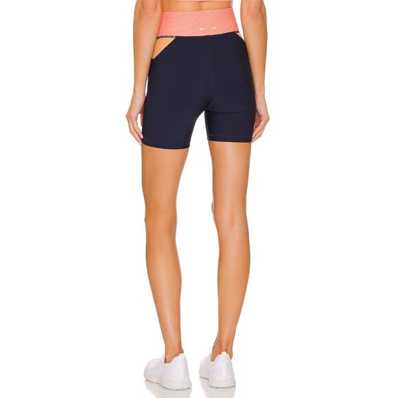 THE UPSIDE Shakti Spin Biker Short Navy Orange Womens Size Small - Picture 4 of 9